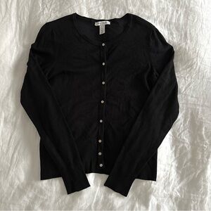 White House Black Market Gold Button Cardigan